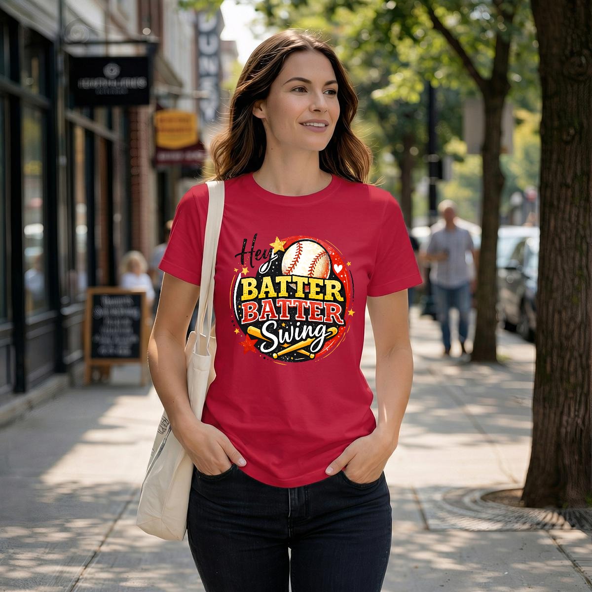 Hey Batter Batter Swing Baseball Tee