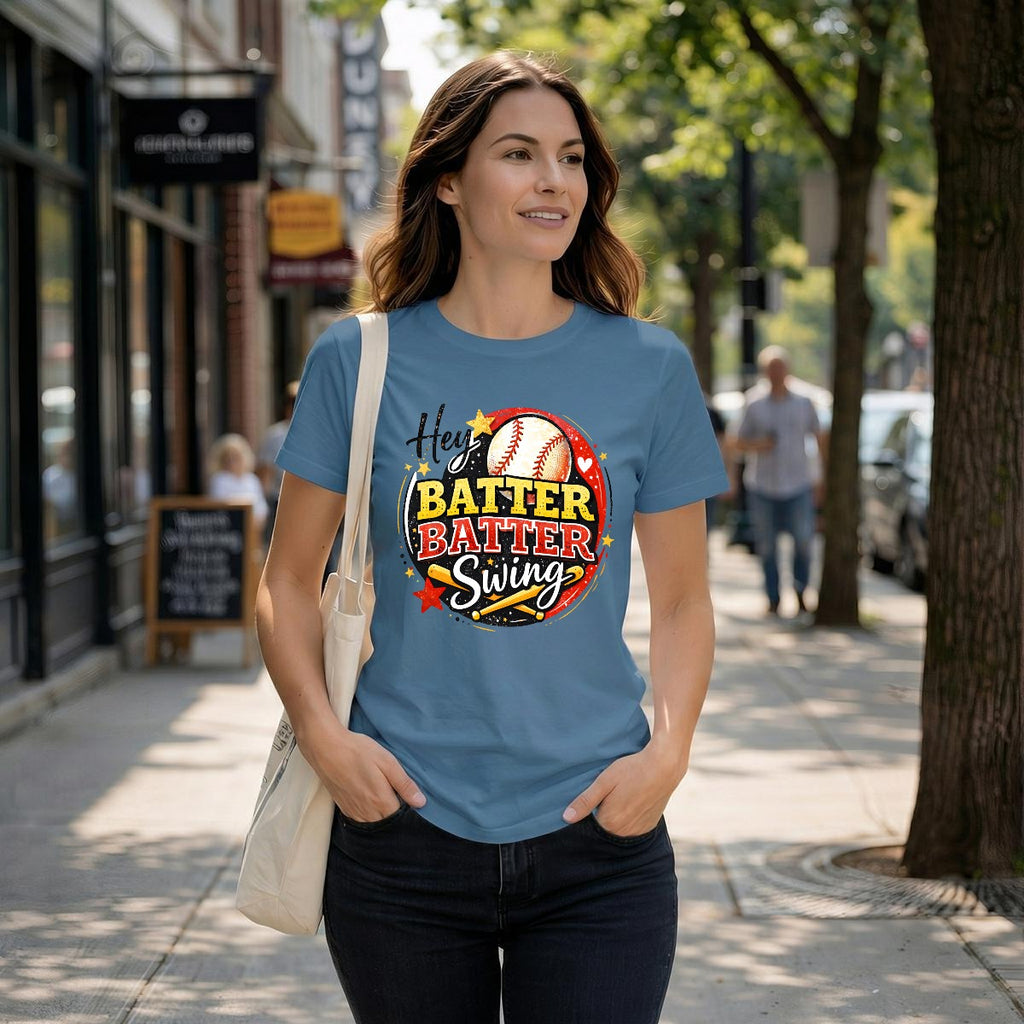 Hey Batter Batter Swing Baseball Tee