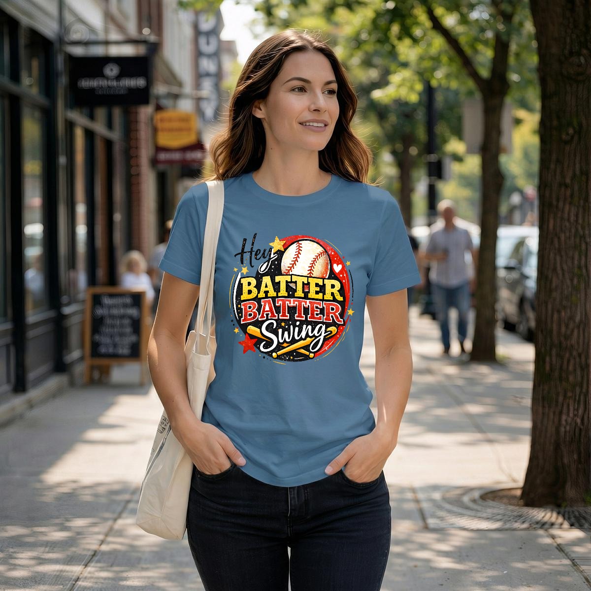 Hey Batter Batter Swing Baseball Tee