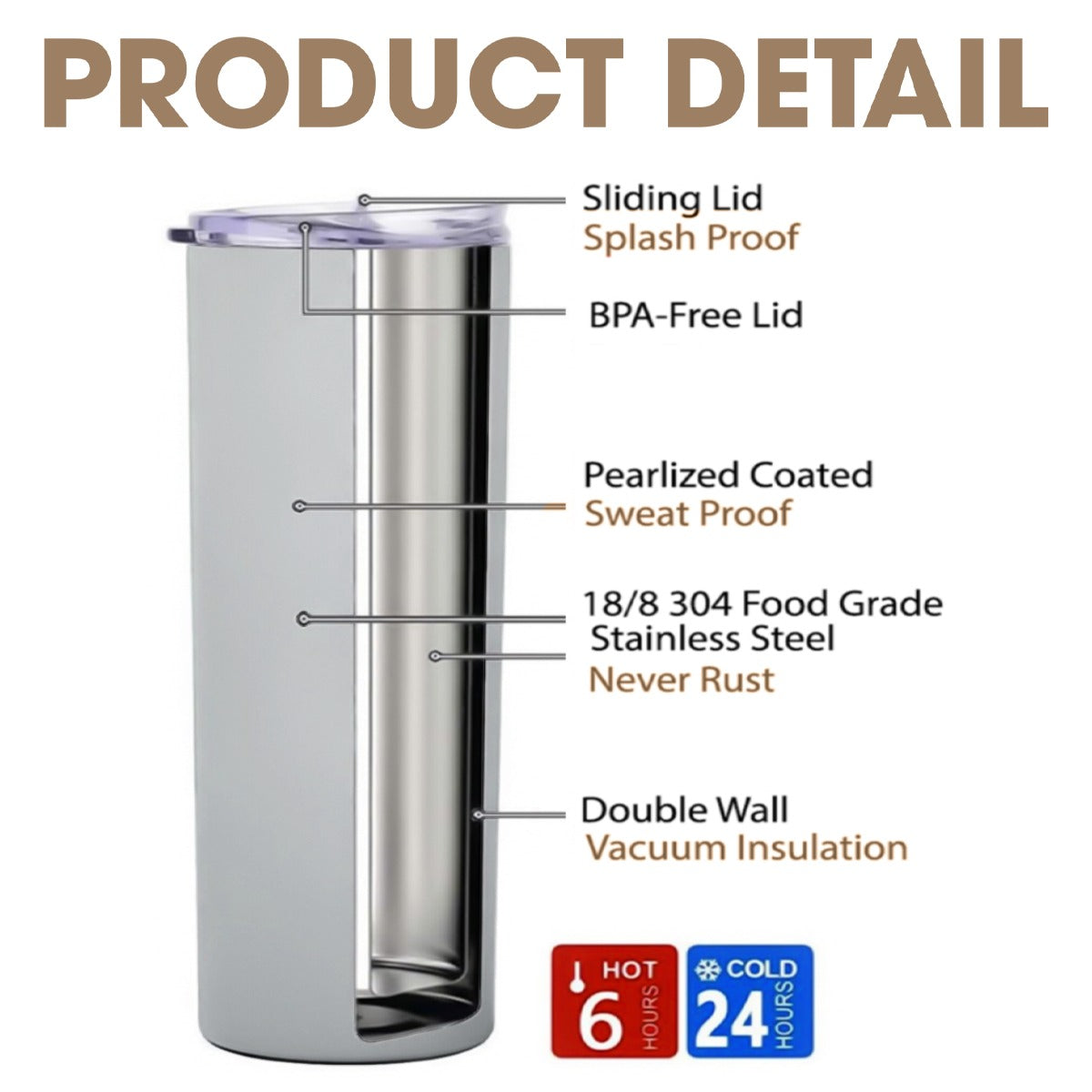 20 oz Straight Tumbler-3D Tooled Leather Highlander Calf Design-Rustic Western Sublimation Wrap-Insu