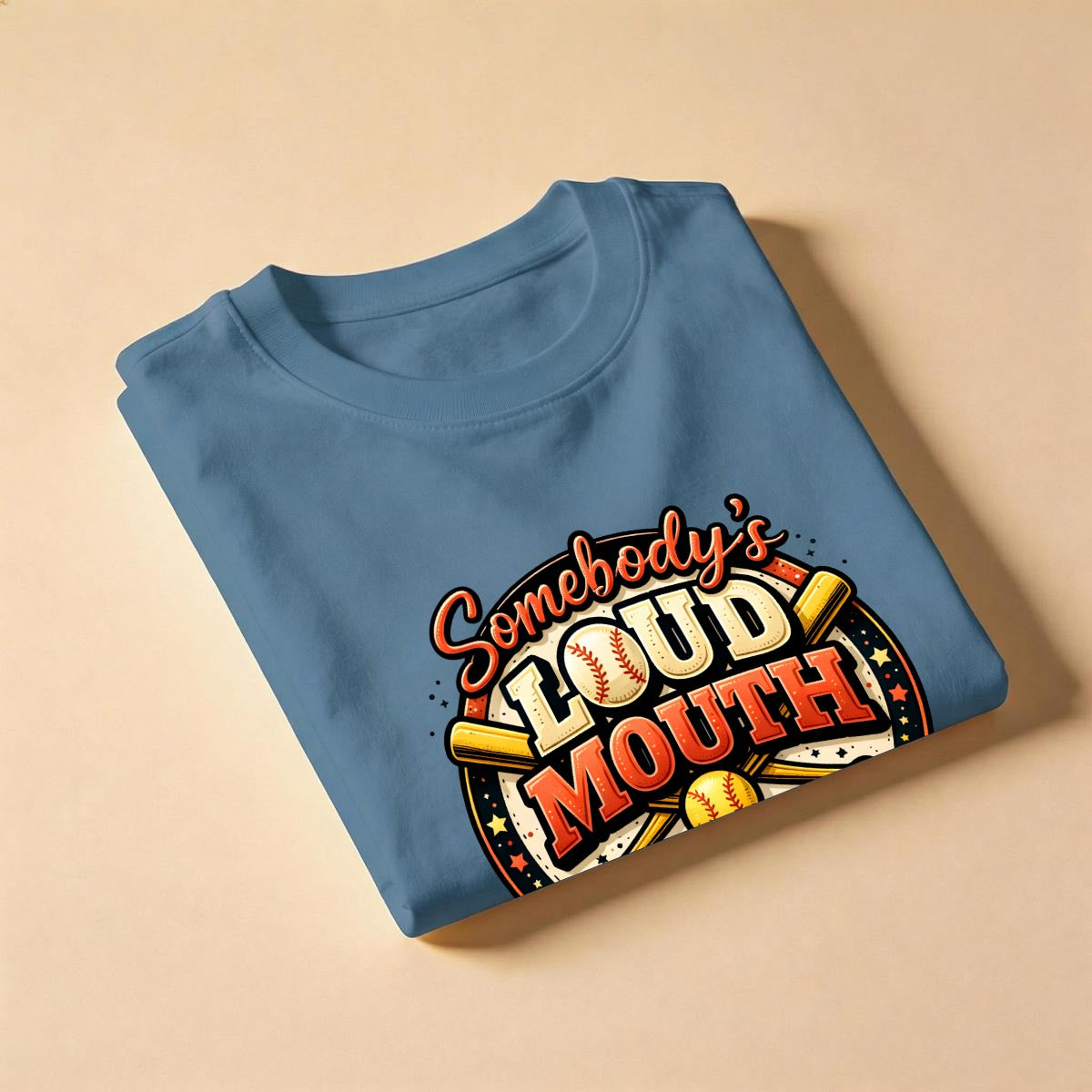 Somebody’s Loudmouth Softball Mama Comfort Colors Tee (Available in 13 Colors)