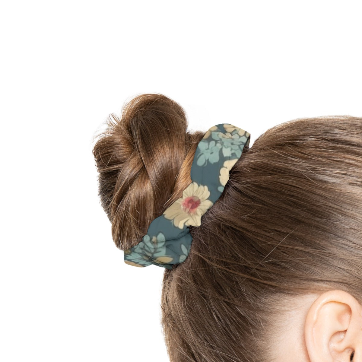 Dusty Teal Vintage Scrunchie