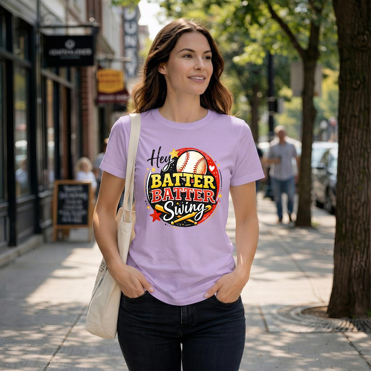 Hey Batter Batter Swing Baseball Tee