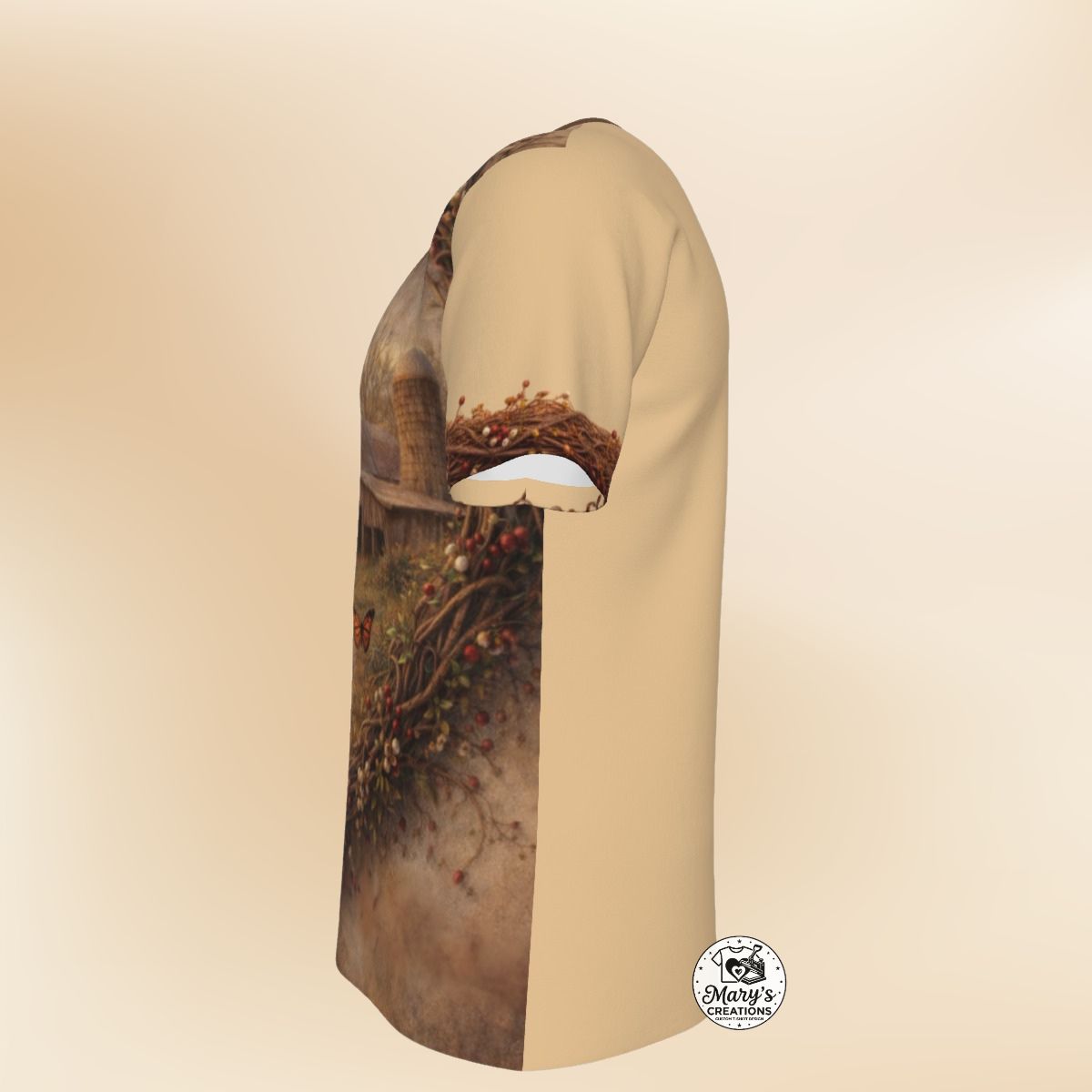 Rustic Horse & Barn Heart-Frame Tee