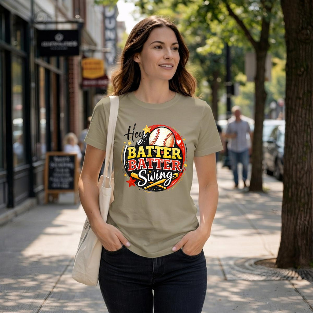 Hey Batter Batter Swing Baseball Tee