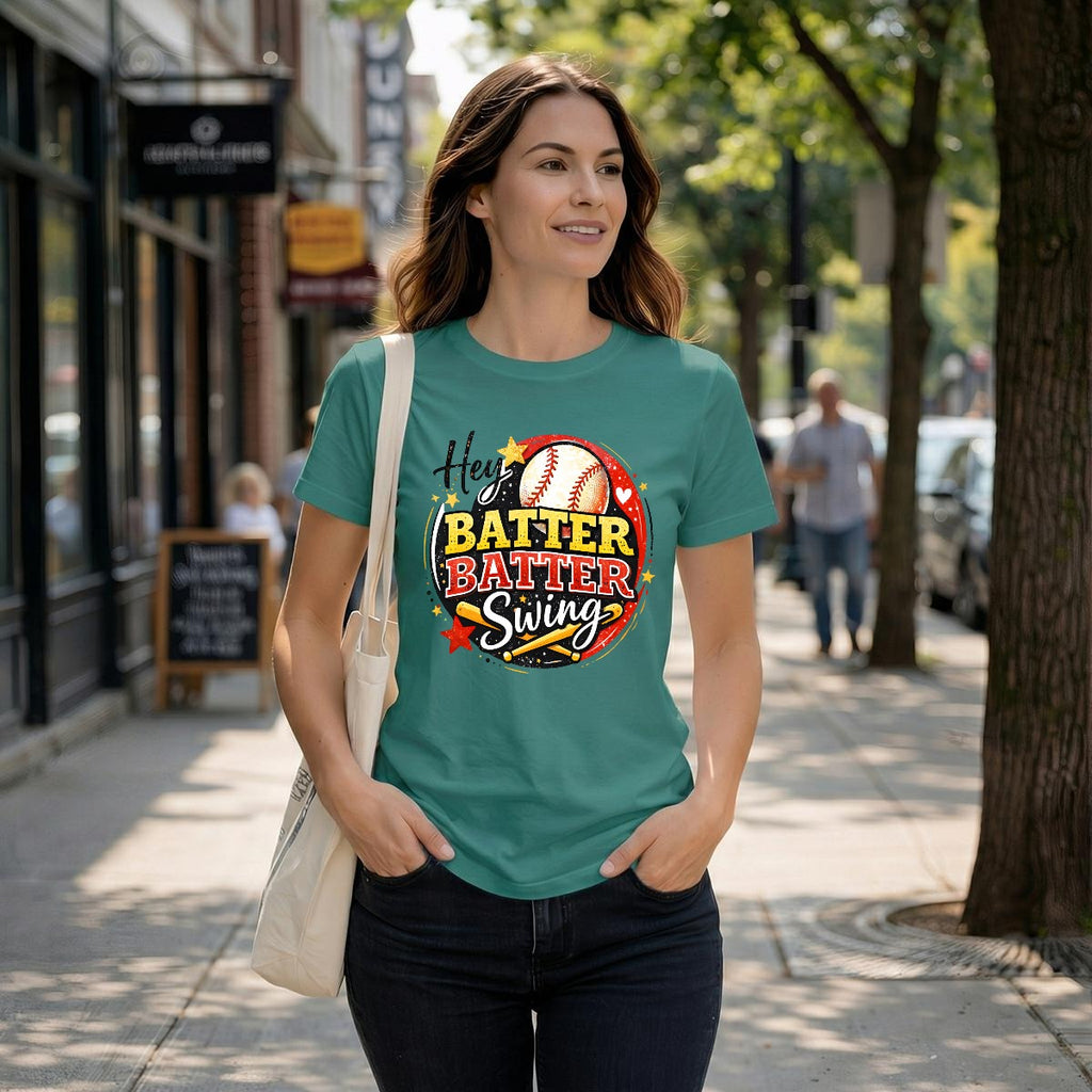 Hey Batter Batter Swing Baseball Tee