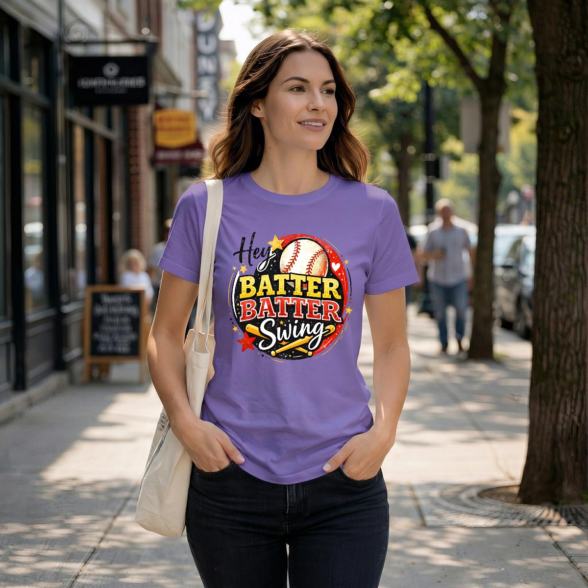 Hey Batter Batter Swing Baseball Tee