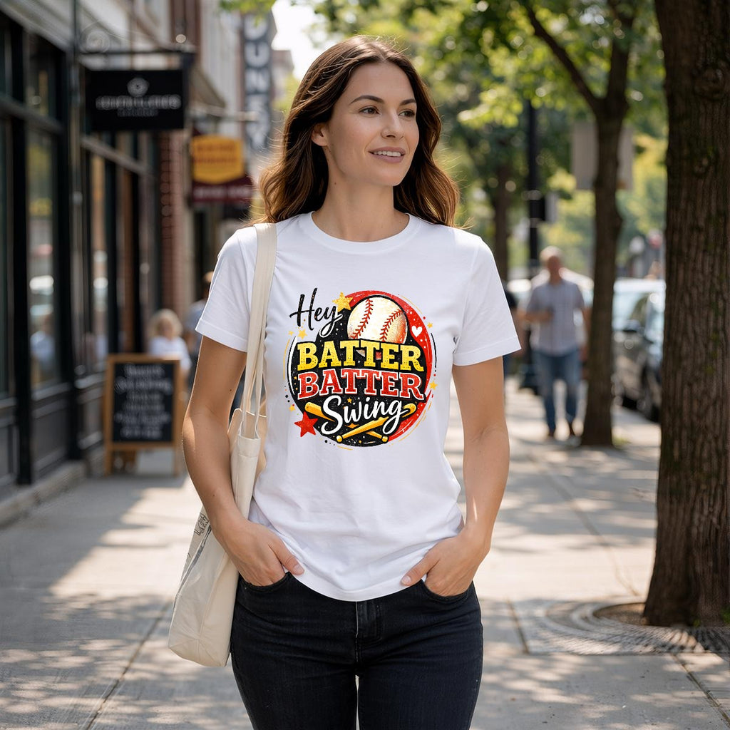 Hey Batter Batter Swing Baseball Tee