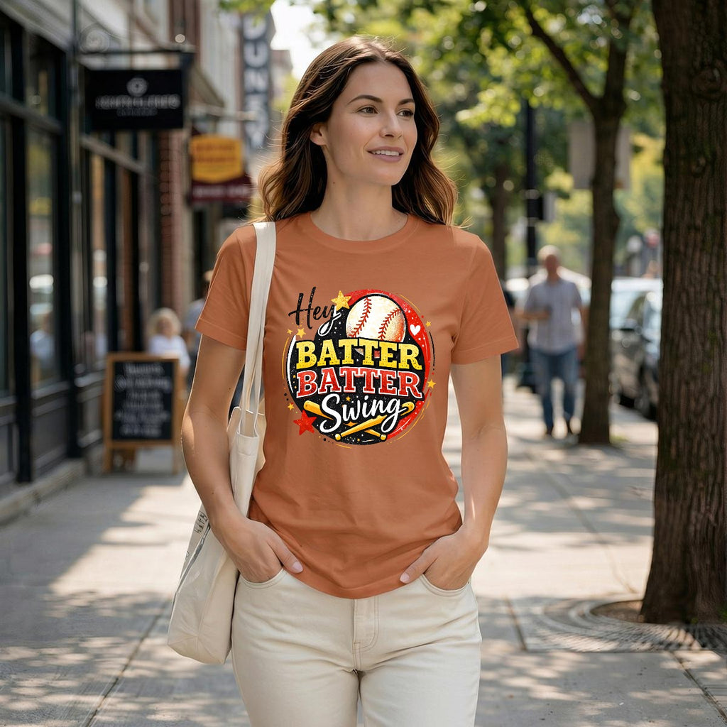 Hey Batter Batter Swing Baseball Tee