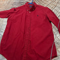 Ralph Lauren Red Collared Shirt – Embroidered Logo