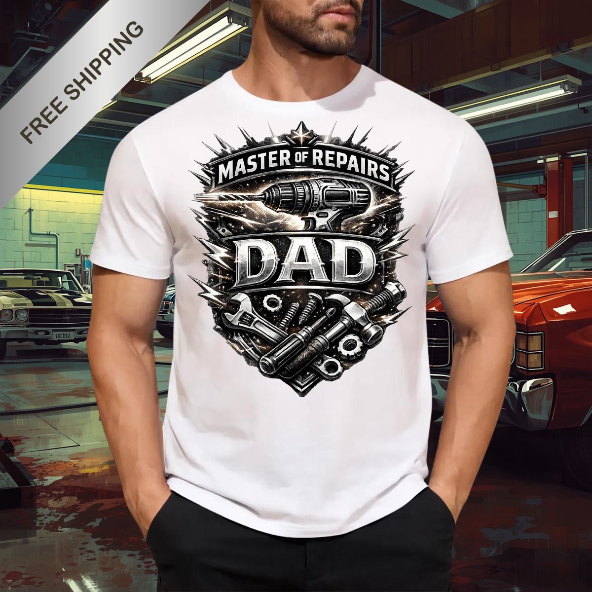Master of Repairs Dad T-Shirt | Handyman Father's Day Gift | Unisex Graphic Tee | Free Shipping