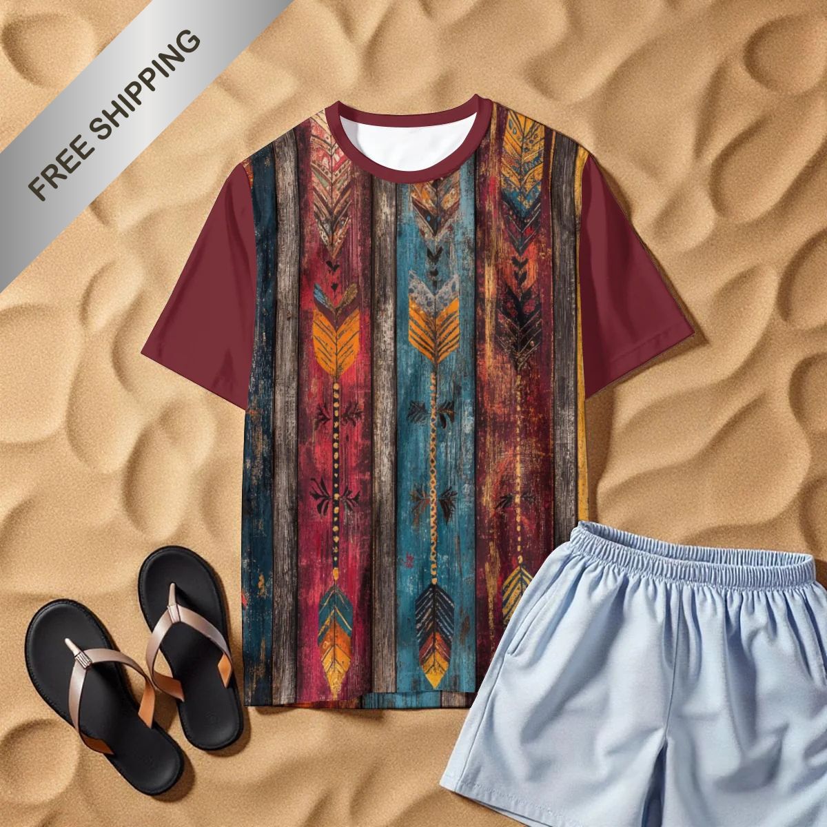 Rustic Boho Feather Sublimation Tee