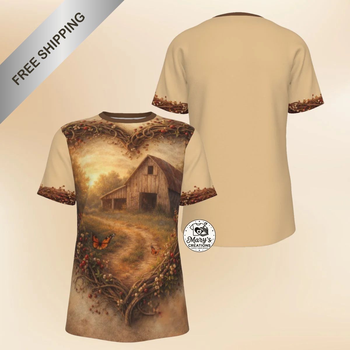 Rustic Barn Heart-Framed Tee