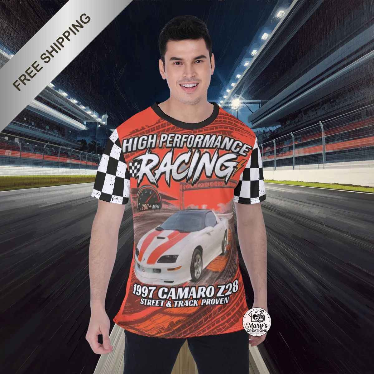 '97 Camaro Z28 High Performance AOP Racing Tee