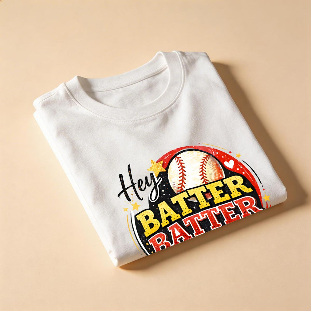 Hey Batter Batter Swing Baseball Tee