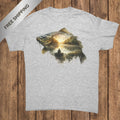 Catch the Sunset – Classic Fit Tee | Rustic Fisherman Sunset Graphic | Unisex Gildan 5000