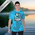 Men's All-Over Print Fishing Tee - Blue Camo