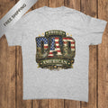 Proud American Dad Patriotic T-Shirt | USA Flag Graphic Tee | Gildan Unisex 5000 Tee