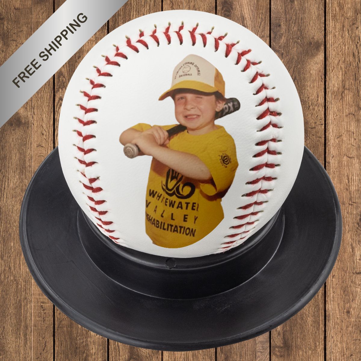 Custom Personalized Baseball — Full Size with Display Base