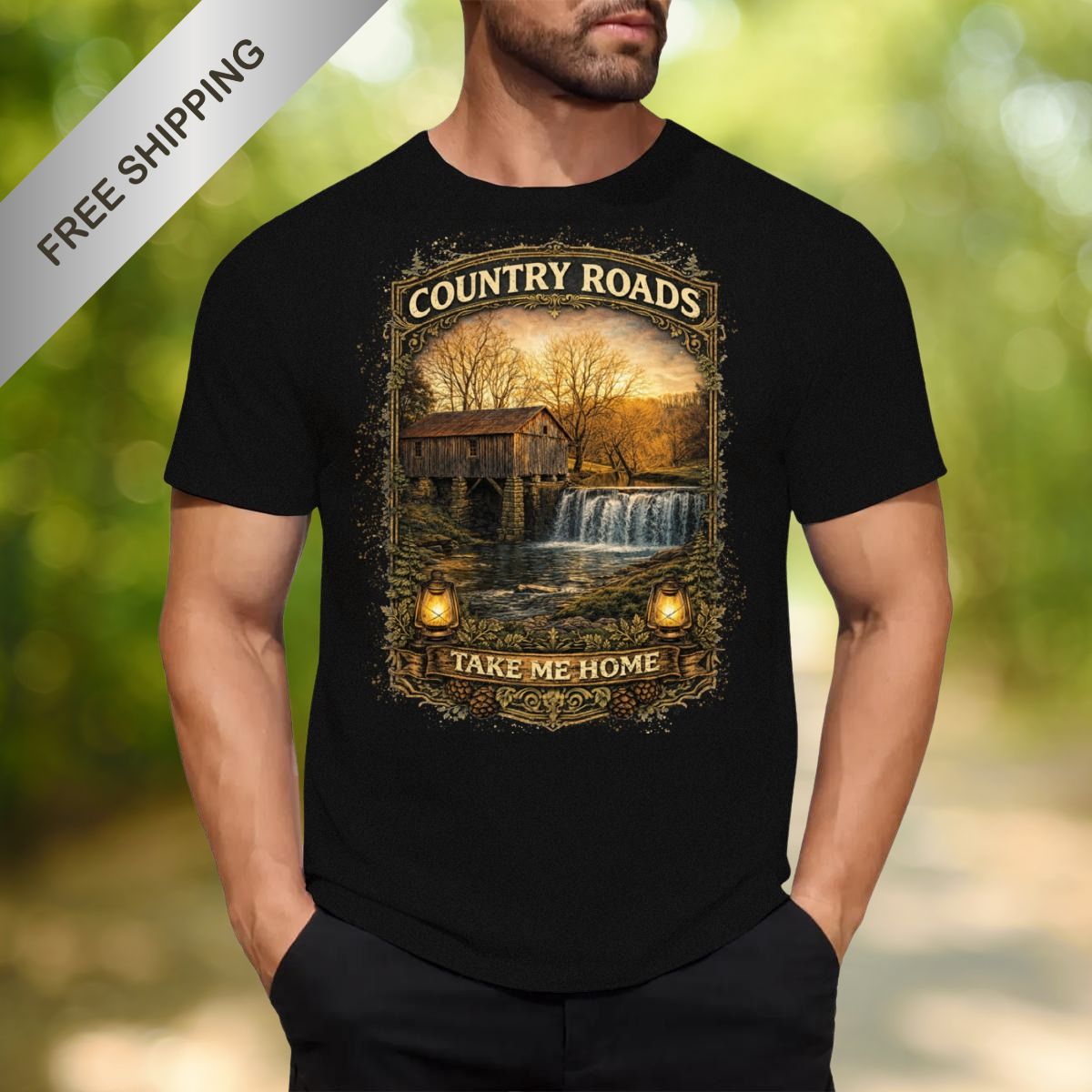 Historic Cowan Gristmill "Take Me Home" Tee - Custom Photography Apparel by Mary's Creations