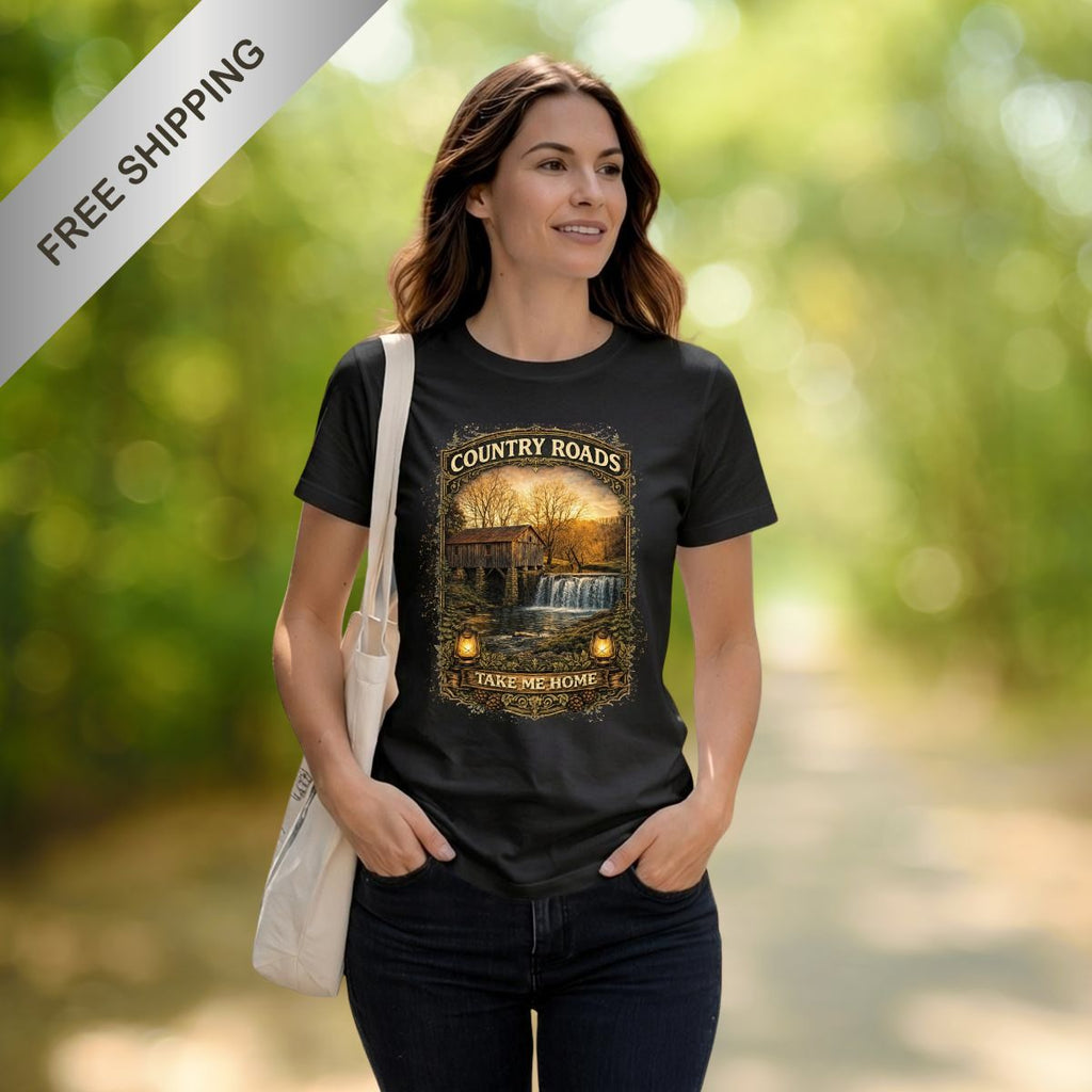 Historic Cowan Gristmill "Take Me Home" Tee - Custom Photography Women's Apparel by Mary's Creations