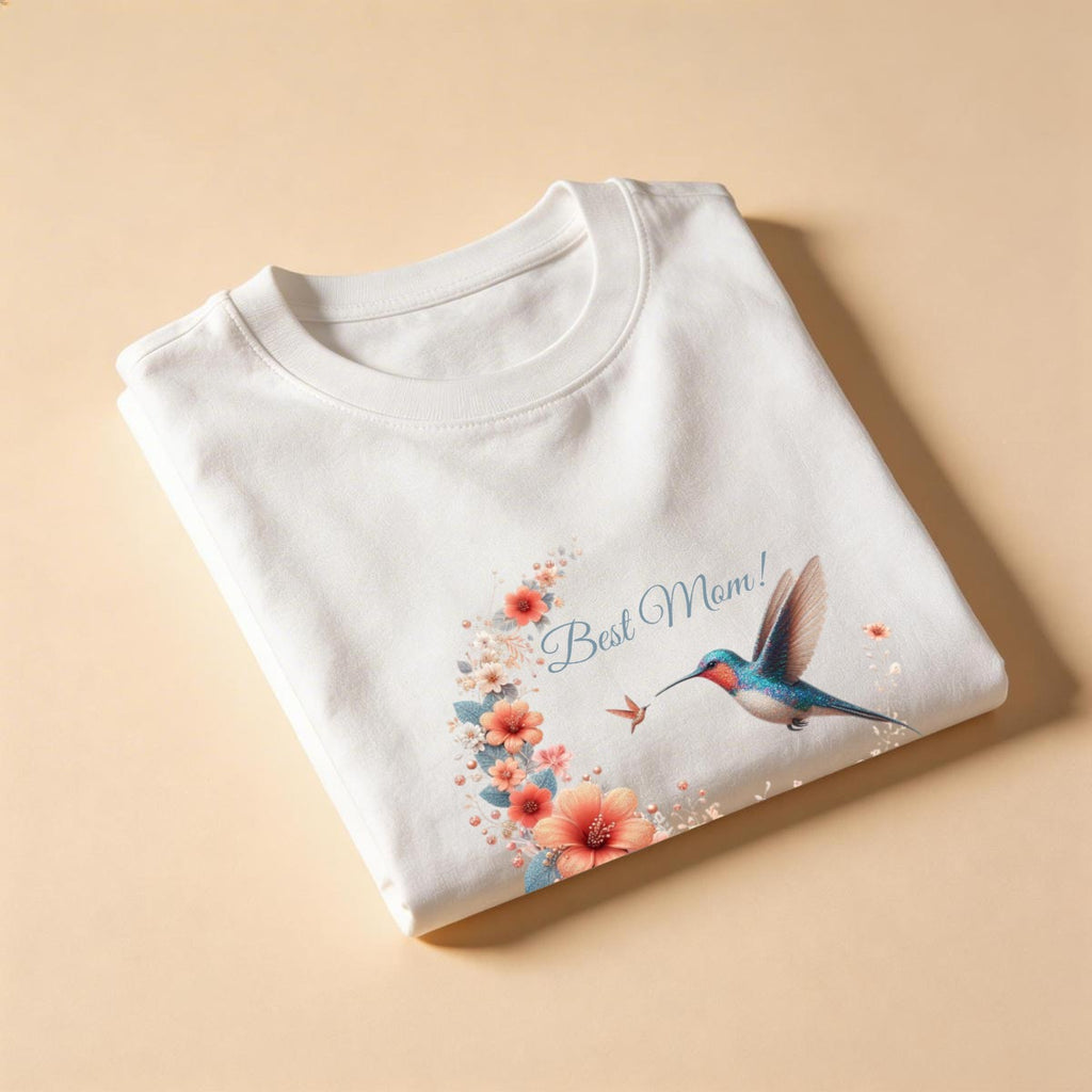 Hummingbird Floral Crescent Graphic Tee
