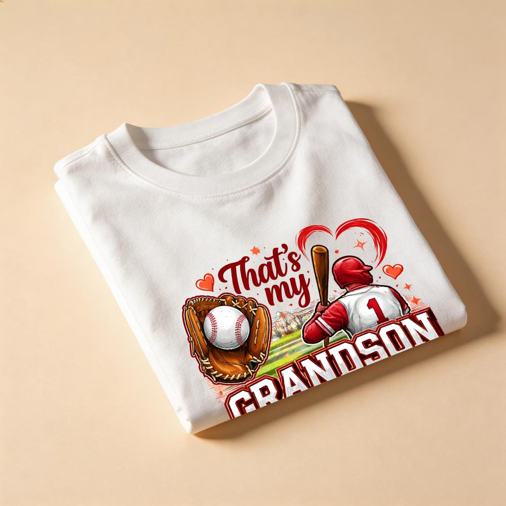 Women's That's My Grandson T-Shirt|Comfort Colors C1717 Double DTG