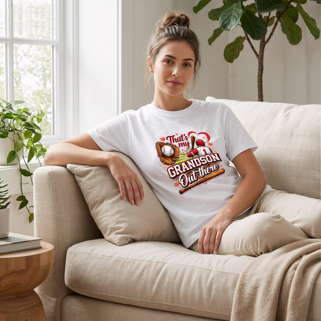 Women's That's My Grandson T-Shirt|Comfort Colors C1717 Double DTG