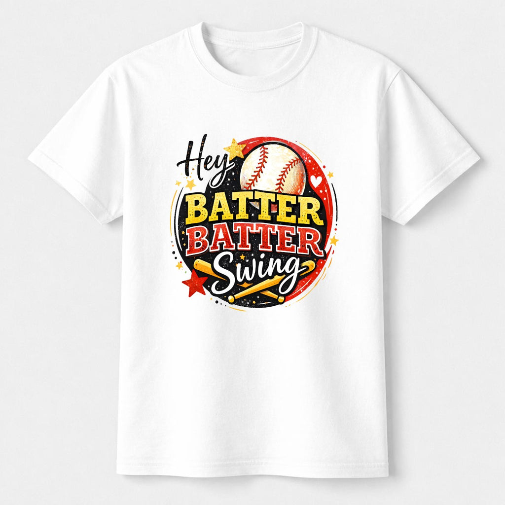 Hey Batter Batter Swing Baseball Tee
